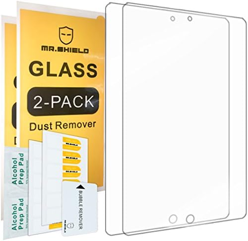 Mr.Shield [2-Pack] מיועד למגן המסך של iPad Mini 4 [זכוכית מזג] [0.3 ממ דק אולטרה דק 9H קשיות 2.5D סיבוב קצה] עם החלפת חיים